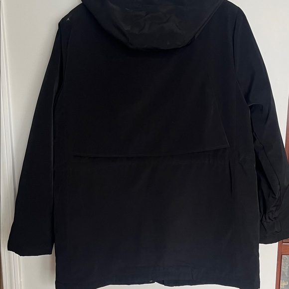 Liz Claiborne Black Winter  Jacket removable hoodie With fur lining - Picture 2 of 7